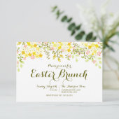 Spring Floral Easter Brunch Uitnodiging (Staand voorkant)