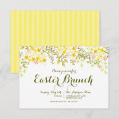 Spring Floral Easter Brunch Uitnodiging (Voorkant / Achterkant)