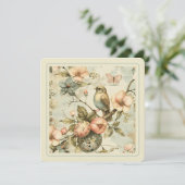  Spring Floral Easter Bunch Uitnodiging (Staand voorkant)