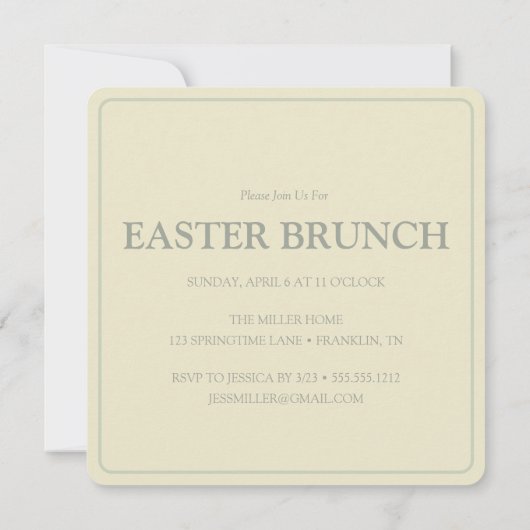  Spring Floral Easter Bunch Uitnodiging (Achterkant)