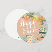 Spring Floral Egg Hunt Clover Happy Easter Roos Feestdagenkaart (Voorkant / Achterkant)