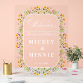 Spring Floral Elegant Huwelijk Welkom Acryl Bord (Huwelijk)