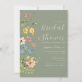 Spring Floral Elegant Sage Garden Vrijgezellenfees Kaart (Voorkant)