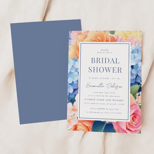 Spring Floral Elegante Bruids Douche Uitnodiging