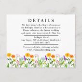 Spring Floral Elegante bruiloft Details Informatiekaartje (Voorkant)