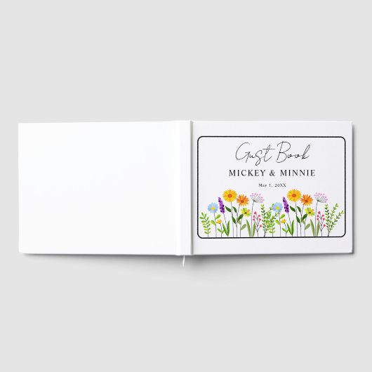 Spring floral elegante foto bruiloft gastenboek (Volledig)
