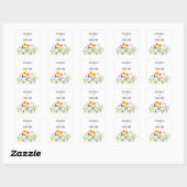 Spring floral elegante Wedding Square Sticker (Vel)