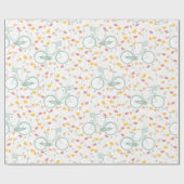 Spring Floral en  fietspatroon Cadeaupapier (Vlak)