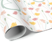 Spring Floral en fietspatroon Cadeaupapier (Rol Hoek)