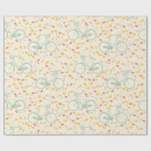 Spring Floral en  fietspatroon Cadeaupapier (Vlak)