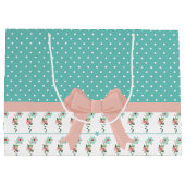 Spring Floral en Polka Dot Large Gift Bag Groot Cadeauzakje (Achterkant)
