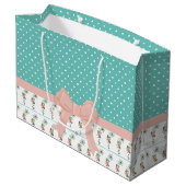 Spring Floral en Polka Dot Large Gift Bag Groot Cadeauzakje (Achterkant Gekanteld)