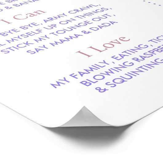 Spring Floral Fairy First 1st Birthday Milestone Poster (Hoek)