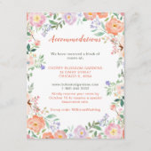Spring Floral Flowers Wedding Accommodatie kaart (Voorkant)