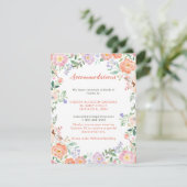 Spring Floral Flowers Wedding Accommodatie kaart (Staand voorkant)