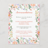 Spring Floral Flowers Wedding Accommodatie kaart (Voorkant)