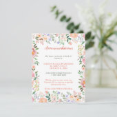 Spring Floral Flowers Wedding Accommodatie kaart (Staand voorkant)