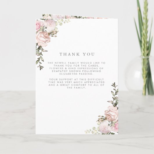 Spring Floral Folded Celebration of Life Programme Programma (Achterkant)