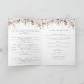 Spring Floral Folded Celebration of Life Programme Programma (Binnen)