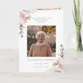 Spring Floral Folded Celebration of Life Programme Programma (Voorkant)