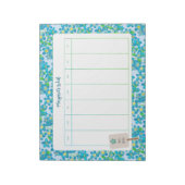Spring Floral Forget Me Not Weekly Planner Notitieblok (Linkerzijde)
