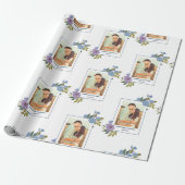 Spring Floral Foto Lijst Persoonlijk huwelijk Cadeaupapier (Uitgerold)