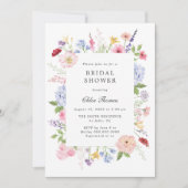 Spring Floral Frame Bridal Shower Kaart (Voorkant)
