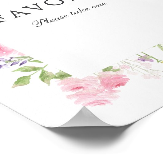 Spring Floral Frame Favours Poster (Hoek)