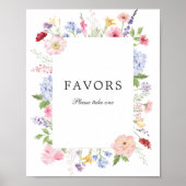 Spring Floral Frame Favours Poster (Voorkant)