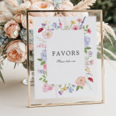 Spring Floral Frame Favours Poster