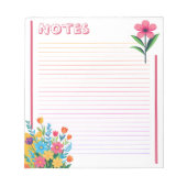 Spring Floral Fresh & Colorful Lined Notitieblok (Voorkant)