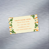 Spring Floral Fresh Design Business Card Magnet Magnetisch Visitekaartje (Voorbeeld)