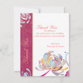 Spring Floral Fuchsia Weddenschap Bedankt (Voorkant)