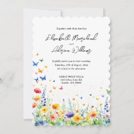 Spring Floral Garden Butterflies Kaart
