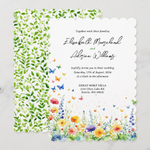 Spring Floral Garden Butterflies Kaart