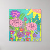Spring Floral Garden Canvas Afdruk (Voorkant)