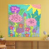 Spring Floral Garden Canvas Afdruk (Insitu (Woonkamer))