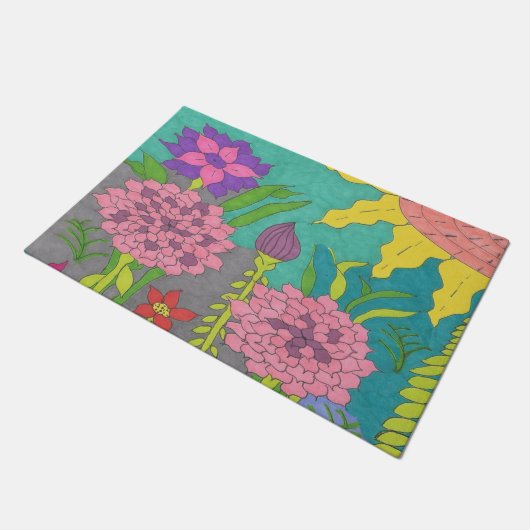 Spring Floral Garden Deurmat (Schuin)