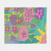 Spring Floral Garden Fleece Deken (Voorkant (Horizontaal))