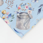 Spring Floral Garden Patchwork Fleece Blanket Deken (Hoek)