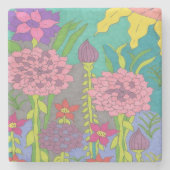 Spring Floral Garden Stenen Onderzetter (Voorkant)