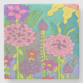 Spring Floral Garden Stenen Onderzetter