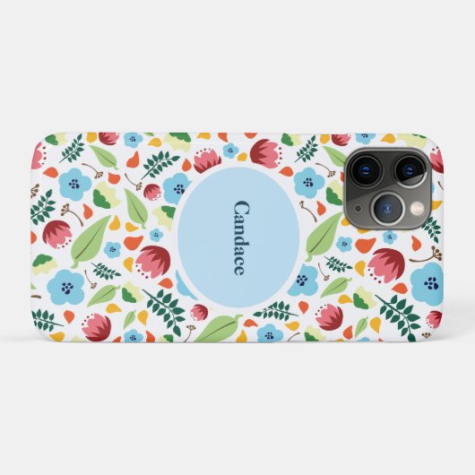 Spring Floral gepersonaliseerd Case-Mate iPhone Case (Achterkant (horizontaal))