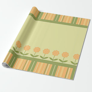 Spring Floral Gestreepte Gift Wrapping Paper Cadeaupapier