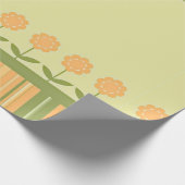 Spring Floral Gestreepte Gift Wrapping Paper Cadeaupapier (Hoek)