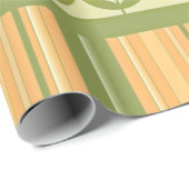 Spring Floral Gestreepte Gift Wrapping Paper Cadeaupapier (Rol Hoek)