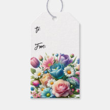 Spring Floral Gift Labels (Set van 10)