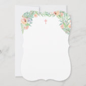 Spring Floral Girl Baptism en 1e verjaardag Kaart (Achterkant)