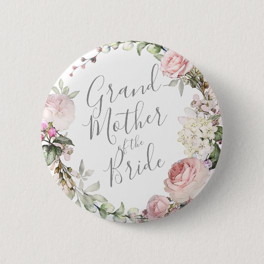 Spring Floral Grandmoeder van de Bride Button (Voorkant)