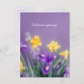 Spring Floral Greeting, pastel aesthetic Briefkaart (Voorkant / Achterkant)